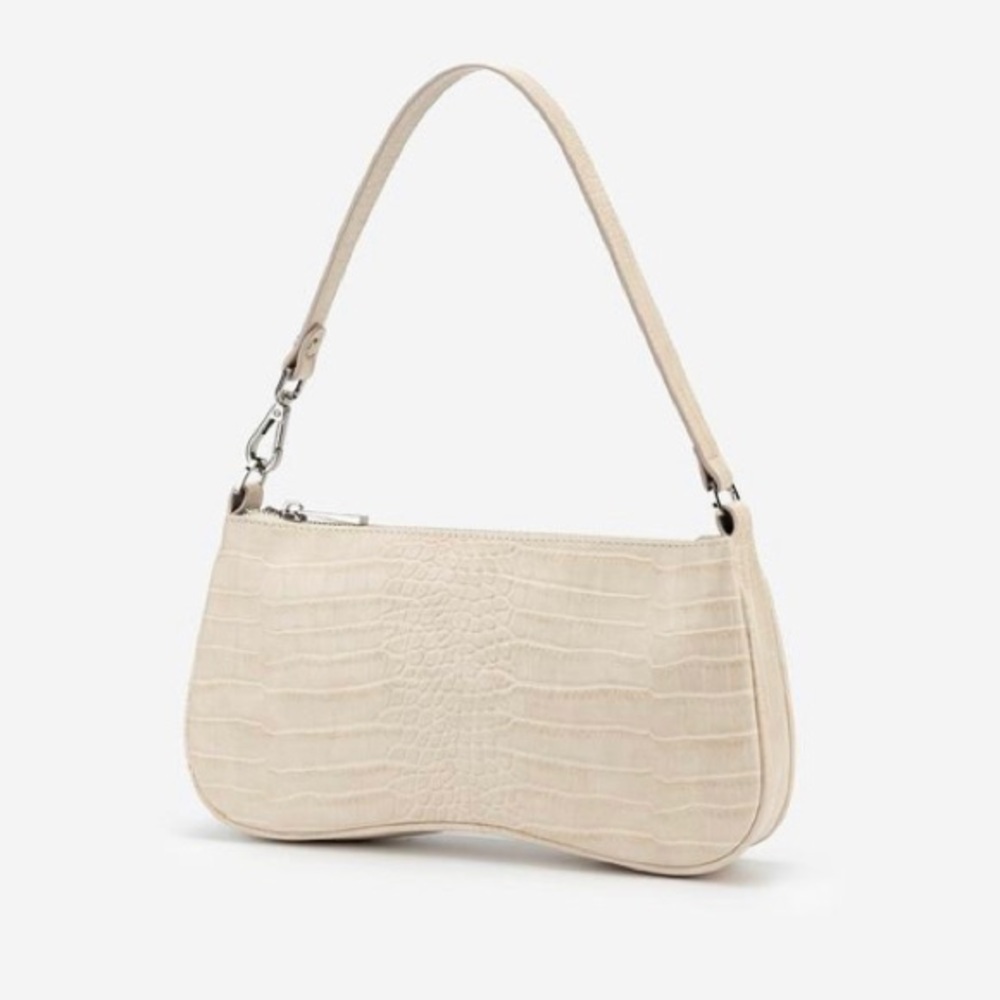 Eva Croc Shoulder Bag - Ivory JW PEI
